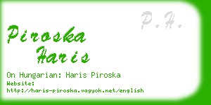 piroska haris business card